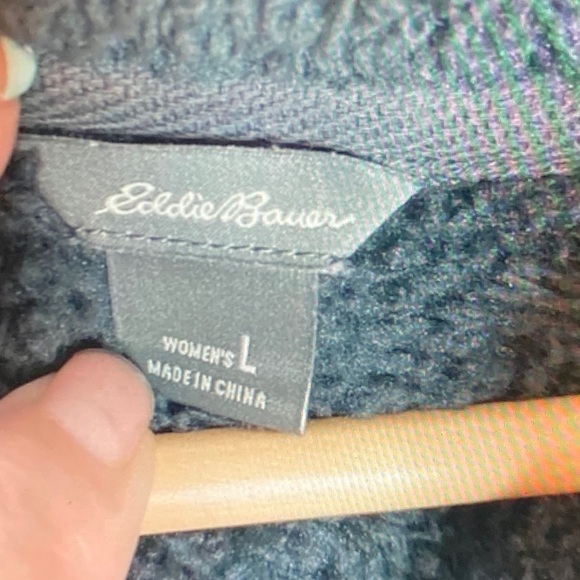 Men's Blue Fleece Sweater - Picture 2 of 4